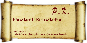 Pásztori Krisztofer névjegykártya